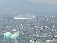 原來房外幾好景，遠處見到札幌Dome呢！