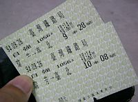 回台北的火車票
